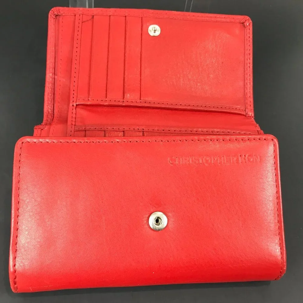 Red Christopher Kon leather wallet